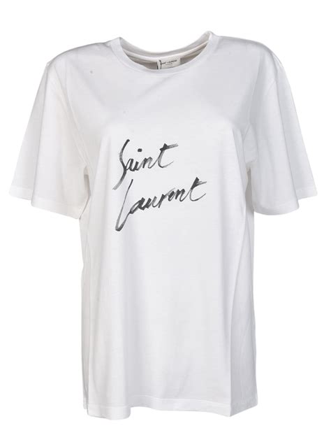 ysl white t shirt|farfetch saint laurent shirts.